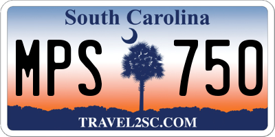 SC license plate MPS750