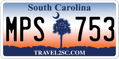 SC license plate MPS753