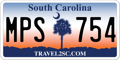 SC license plate MPS754