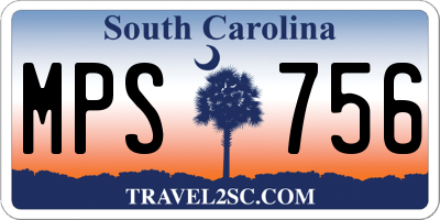 SC license plate MPS756