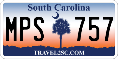 SC license plate MPS757