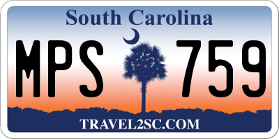 SC license plate MPS759