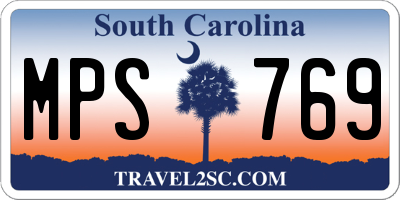 SC license plate MPS769