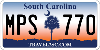 SC license plate MPS770