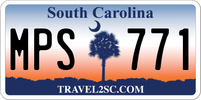 SC license plate MPS771