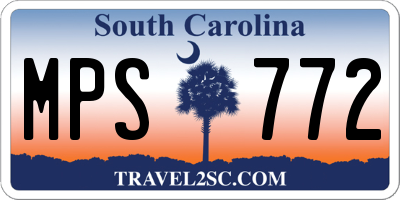 SC license plate MPS772