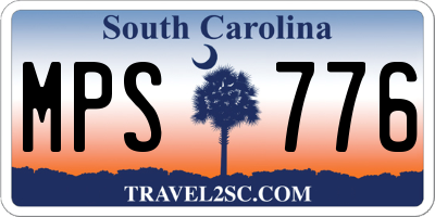 SC license plate MPS776