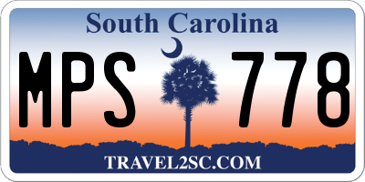 SC license plate MPS778