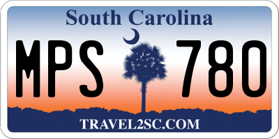 SC license plate MPS780