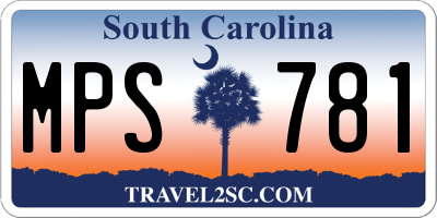 SC license plate MPS781