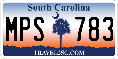 SC license plate MPS783