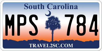 SC license plate MPS784