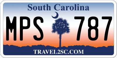 SC license plate MPS787