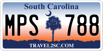 SC license plate MPS788