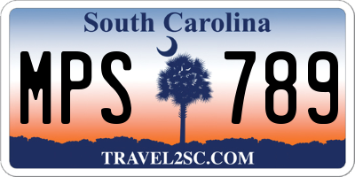 SC license plate MPS789