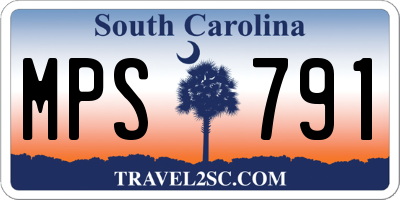 SC license plate MPS791