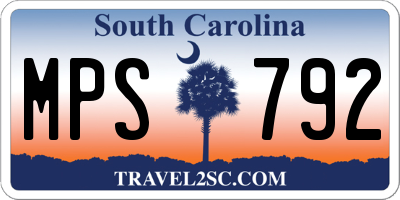 SC license plate MPS792