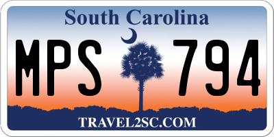 SC license plate MPS794
