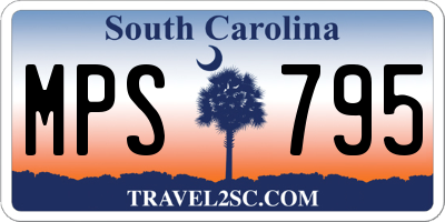 SC license plate MPS795