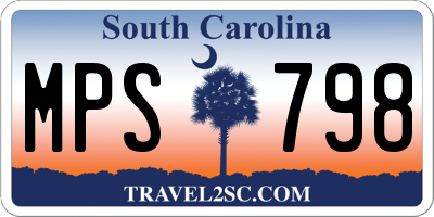 SC license plate MPS798