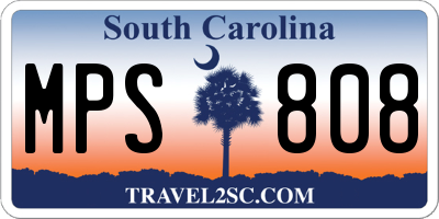 SC license plate MPS808
