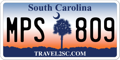 SC license plate MPS809