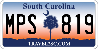 SC license plate MPS819