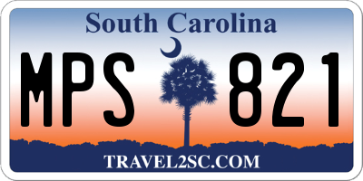 SC license plate MPS821