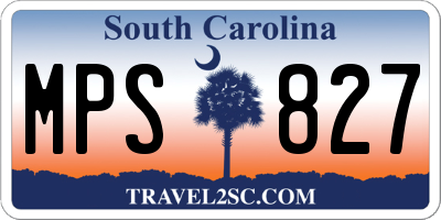 SC license plate MPS827