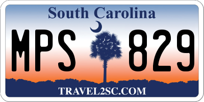 SC license plate MPS829