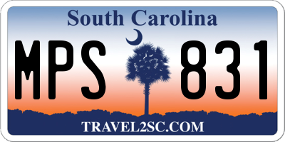 SC license plate MPS831