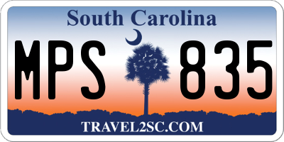 SC license plate MPS835