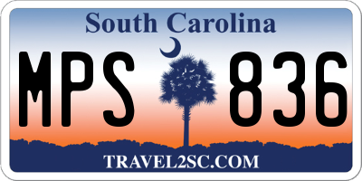 SC license plate MPS836