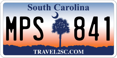 SC license plate MPS841