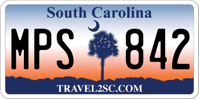 SC license plate MPS842