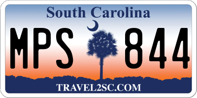 SC license plate MPS844