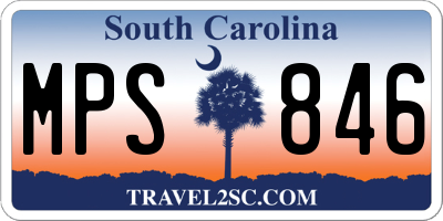 SC license plate MPS846