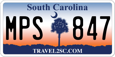 SC license plate MPS847