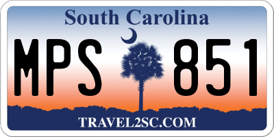 SC license plate MPS851