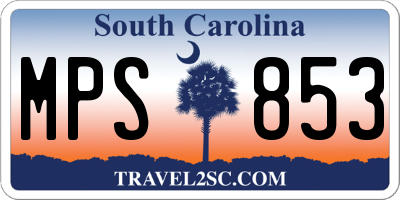SC license plate MPS853