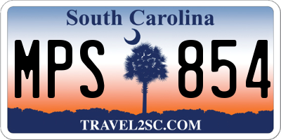 SC license plate MPS854