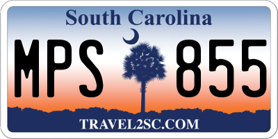 SC license plate MPS855