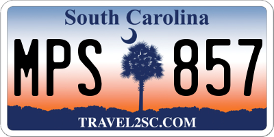 SC license plate MPS857