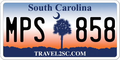 SC license plate MPS858