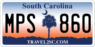 SC license plate MPS860