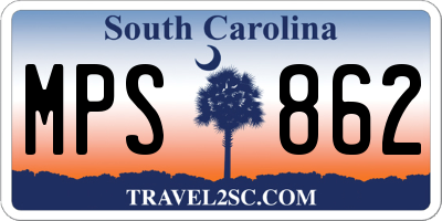 SC license plate MPS862
