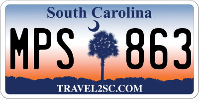 SC license plate MPS863