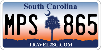 SC license plate MPS865