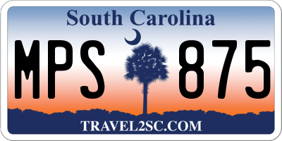 SC license plate MPS875