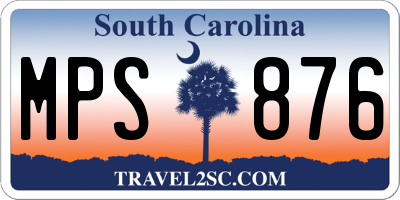 SC license plate MPS876